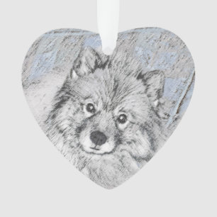 Peinture Keeshond Beth - Joli art original chien