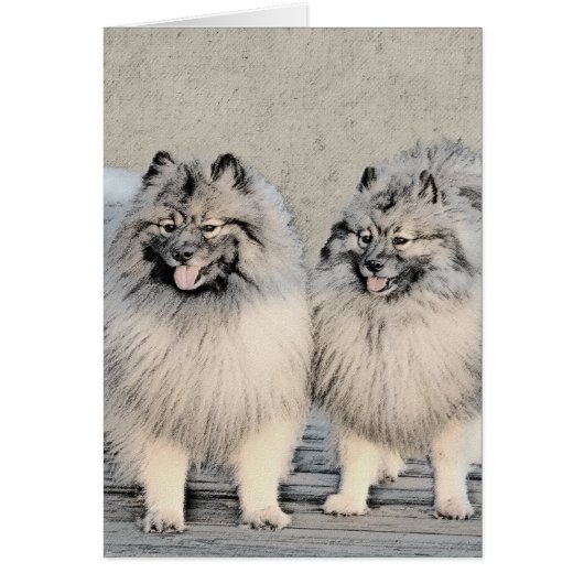 Peinture Keeshond Brothers - Art Chien original (Devant)
