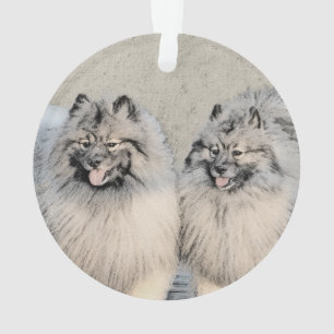 Peinture Keeshond Brothers - Art Chien original