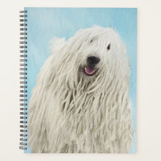 Peinture Komondor - Cute Original Chien Art (Devant)
