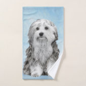 Peinture Lowchen - Cute Original Chien Art (Serviette à main)