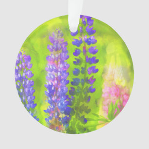Peinture Lupine - Art Fleur Original
