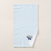 Peinture Manatee Aquarelle Bleu Serviette de bain  (Serviette à main)