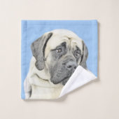 Peinture Mastiff (Fawn) anglaise - Art Chien origi (Gant de toilette)
