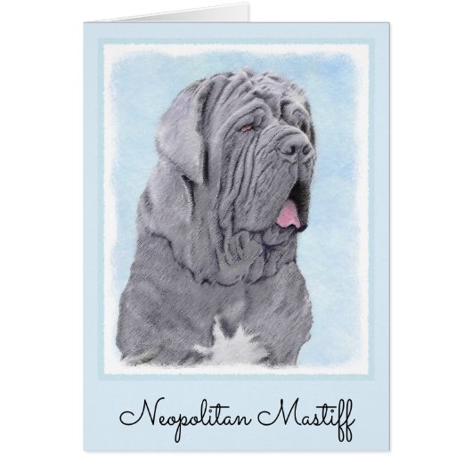 Peinture Mastiff Neopolitan - Art Chien original (Devant)