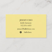 Peinture minimaliste en or texturé carte de visite (Dos)