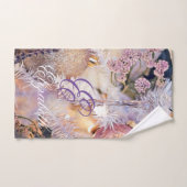 Peinture moderne Arbre de Noël Décorations violett (Serviette à main)