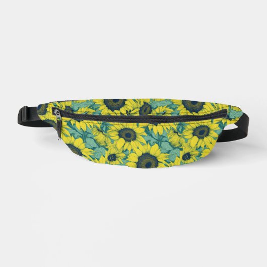 Peinture moderne de tournesol jaune vert  (Recto)