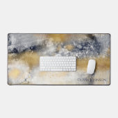 Peinture moderne en or bleu Abstrait (Clavier et souris)