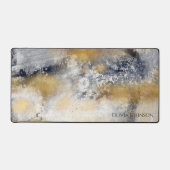 Peinture moderne en or bleu Abstrait (Recto)