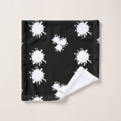 Peinture moderne noir et blanc (Gant de toilette)