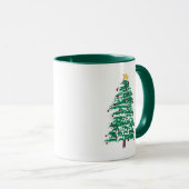 Peinture moderne Perdu Arbre de Noël Mugs (Devant droit)