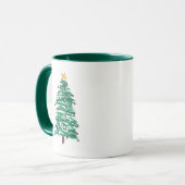 Peinture moderne Perdu Arbre de Noël Mugs (Devant gauche)