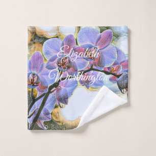 Peinture moderne violet bleu orchidée Fleurs