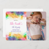 Peinture modifiable Invitation Anniversaire (Devant / Derrière)