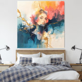 peinture murale abstraite, impression d'art modern (Insitu(Chambre))