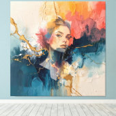 peinture murale abstraite, impression d'art modern (Insitu (Plancher de Bois))