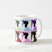 Peinture noir/blanc Pinto Horse Coffee Mug Cadeau (Devant droit)