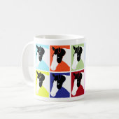 Peinture noir/blanc Pinto Horse Coffee Mug Cadeau (Devant gauche)