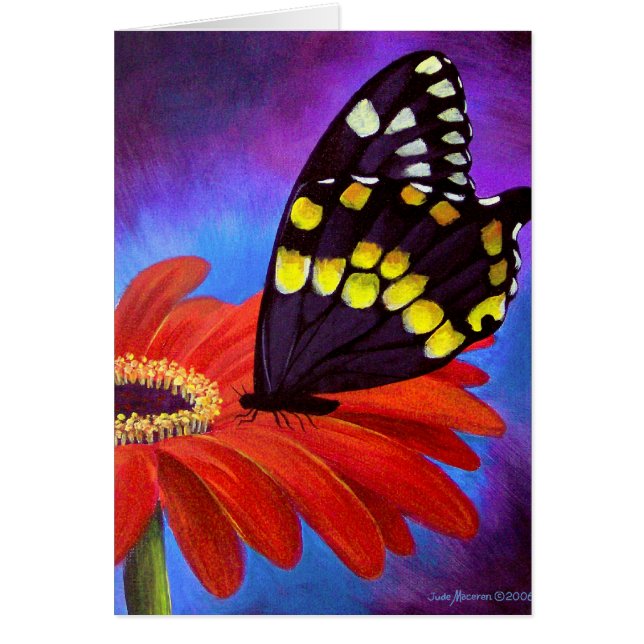 Peinture noire de marguerite de papillon - multi (Devant)