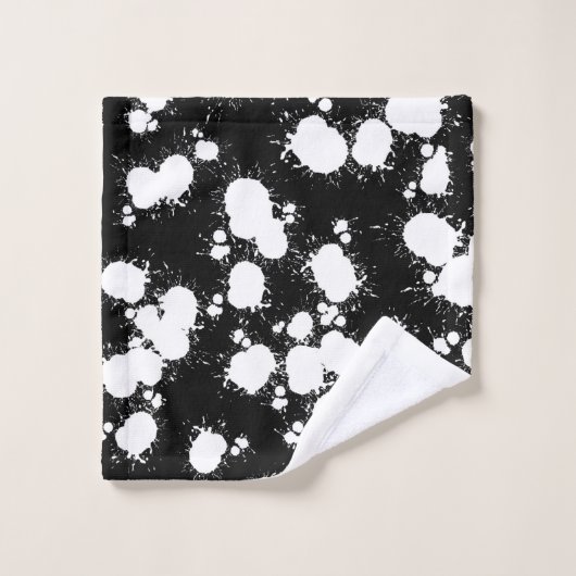 Peinture noire et blanche (Gant de toilette)