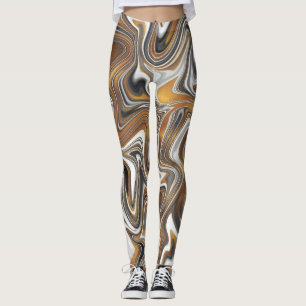 Peinture noire et blanche en or avec des Leggings