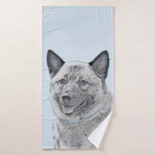 Peinture norvégienne sur l'Elkhound - Art origina
