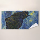 Peinture numérique Chat Shambhala à Vincent Van Go (Serviette de bain)