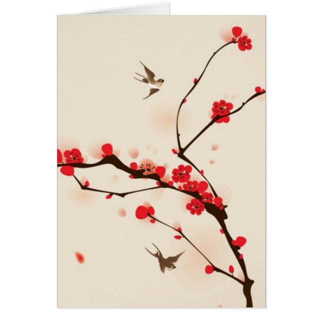 Peinture orientale de style, fleur au printemps 3 (Devant)
