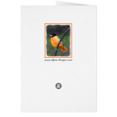 Peinture Oriole - Art Oiseau Original (Dos)