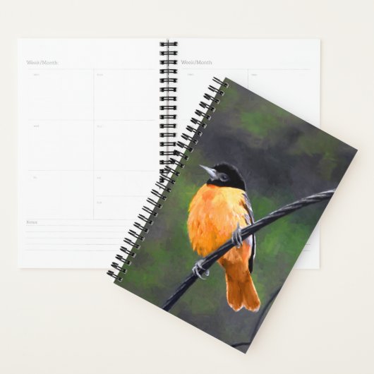 Peinture Oriole - Art Oiseau Original (Devant avec enveloppe)