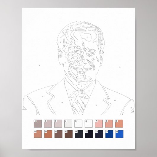 Peinture par numéros : Affiche de Joe Biden (Devant)