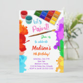 Peinture Peindre Invitation Anniversaire (Debout devant)