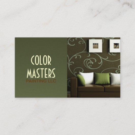 Peinture, Peintre , Construction , Carte de visite (Devant)