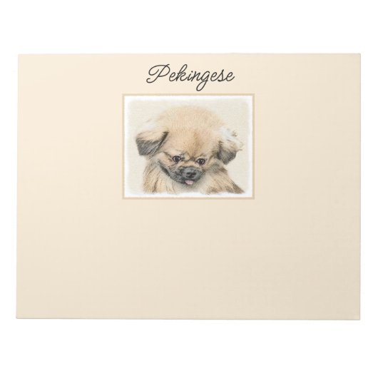 Peinture Pekingese - Mignonne Bloc-notes d'art ori (Devant)