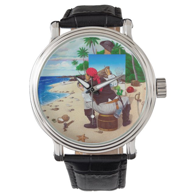 Peinture Pirate Mens montre (devant)