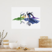 Peinture Pixels - affiche (Cuisine)