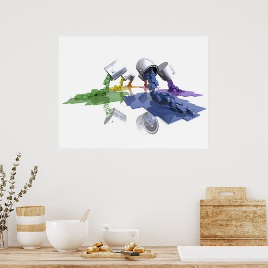 Peinture Pixels - affiche (Cuisine)