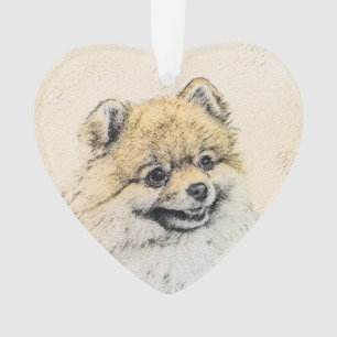 Peinture Poméranienne (orange) - Art Chien origina