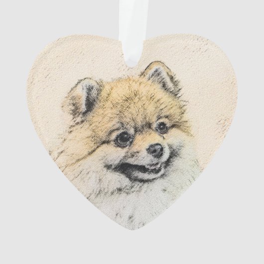 Peinture Poméranienne (orange) - Art Chien origina (dos)