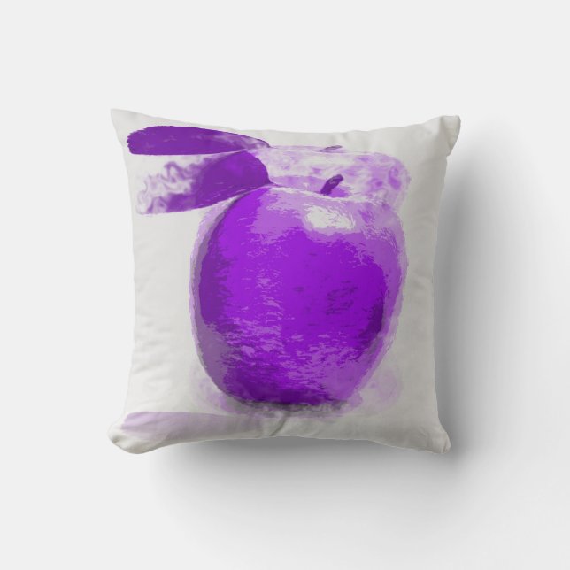 Peinture Pomme violette #1 - Coussin (Recto)