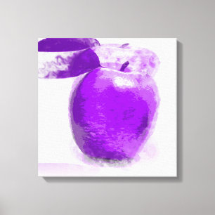 Peinture Pomme violette #2 - Toile enveloppée