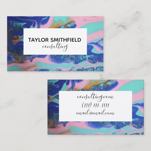 peinture pour carte de visite (Devant / Derrière)