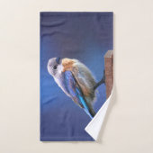 Peinture pour oiseaux bleus (femelle) - Art origin (Serviette à main)