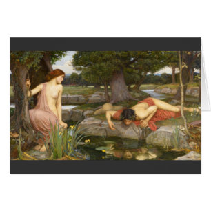 Peinture pré-Raphaélite Echo et Narcisse