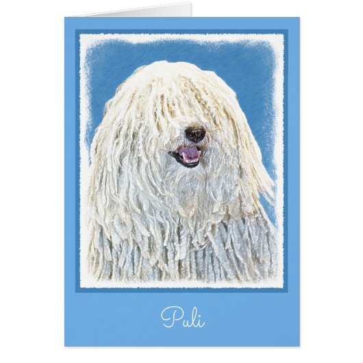 Peinture Puli - Cute Original Chien Art (Devant)