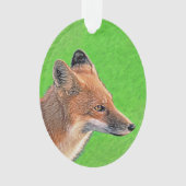 Peinture Red Fox - Art original de la faune (devant)