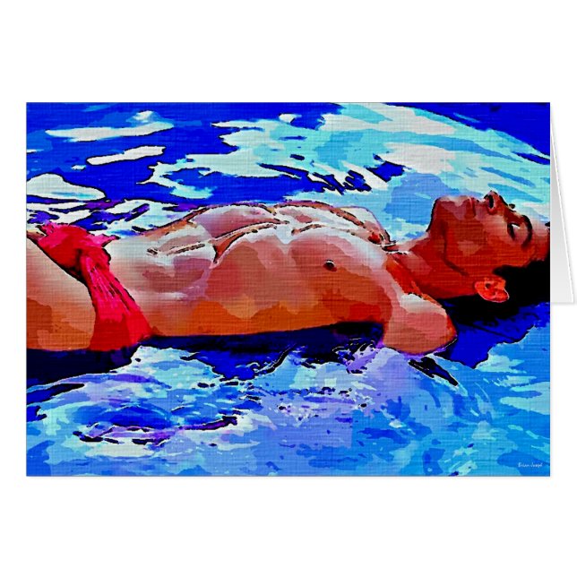 Peinture : Réflexions dans le bleu (Devant horizontal)