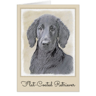 Peinture Retriever à revêtement plat - Art Chien o