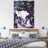 Peinture Rose d'hiver et Papillons toile Imprimer (Insitu(Chambre))